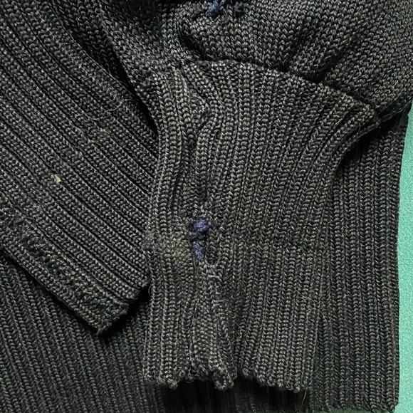 Vintage 1940s High School Letter Sweater Leather elbow patches—Sz 38 - Picture 12 of 12